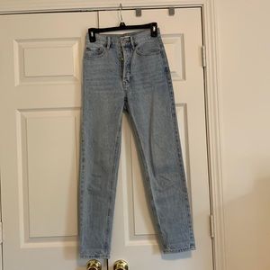 Pacsun light denim ultra high rise slim jeans